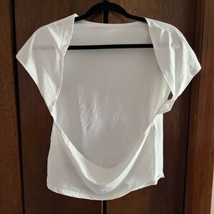 Backless white shirt